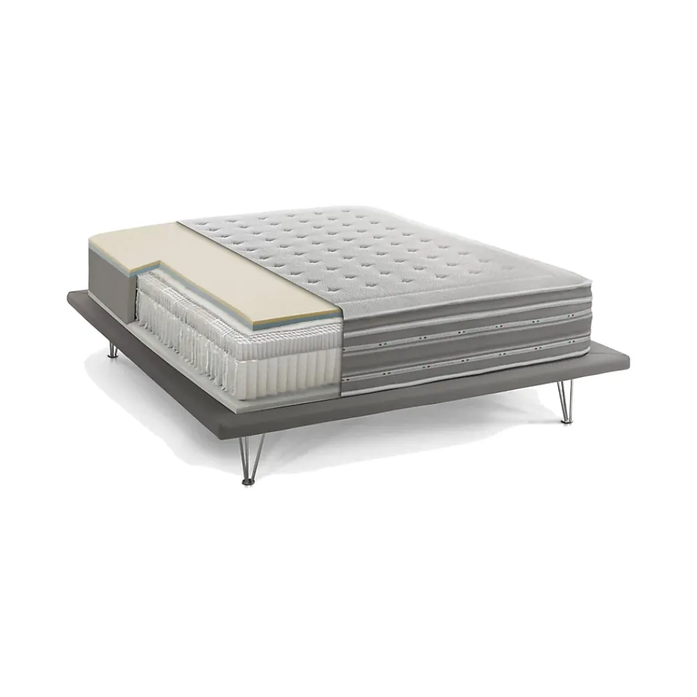 Talamo Italia Matelas double Dme, orthopédique en mousse à mémoire de forme et microressorts ensachés,, 160x190h37 cm* Matelas