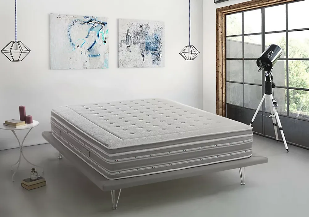 Talamo Italia Matelas double Dme, orthopédique en mousse à mémoire de forme et microressorts ensachés,, 160x190h37 cm* Matelas