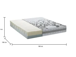 Talamo Italia Matelas double Dmelos, matelas en mousse à mémoire de forme et Waterfoam, anti-acariens et hypoallergénique, 160x190h 22 cm* Matelas