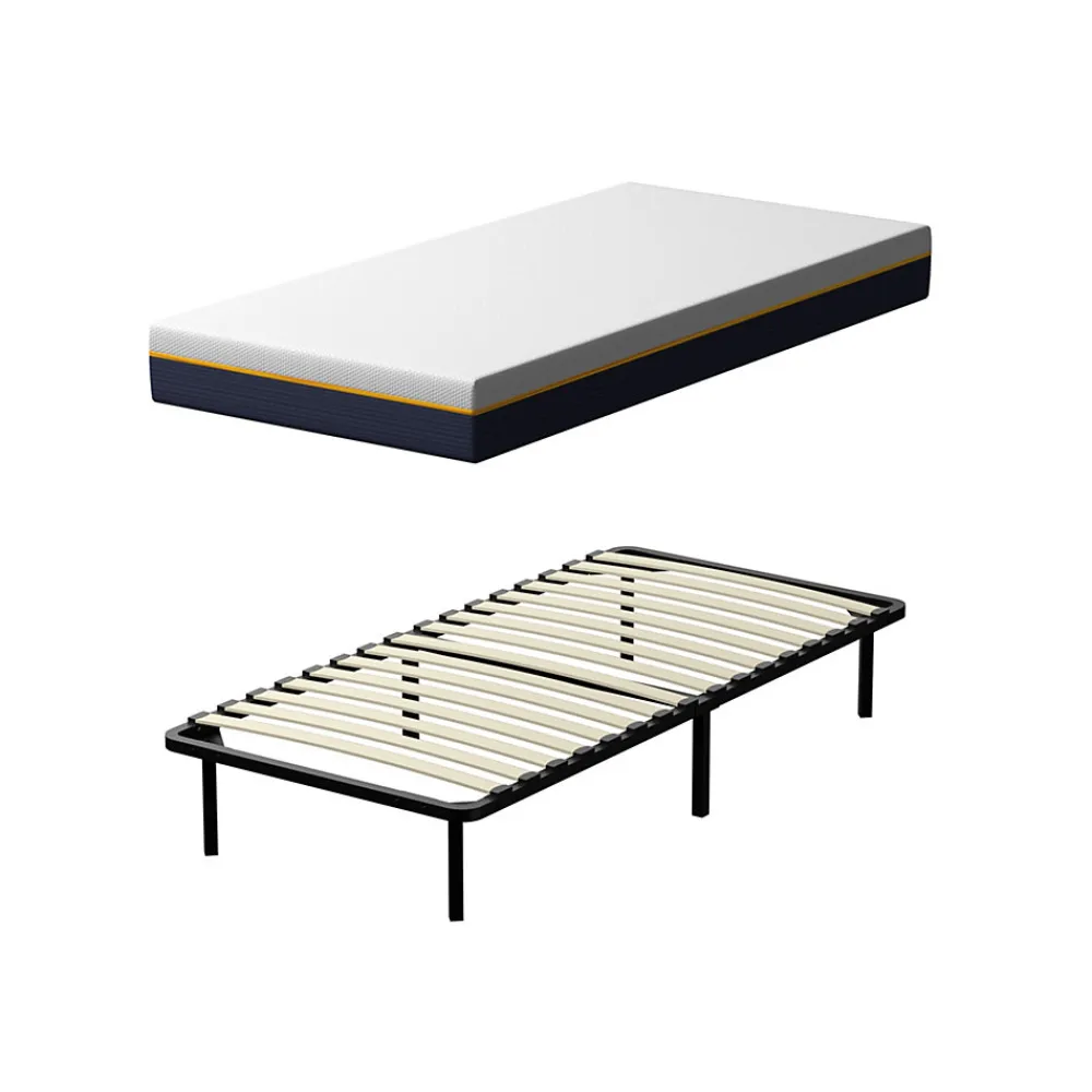 Matelas double en mousse de 17 cm + sommier à lattes 90x190 cm 16 rangées de lattes>Teeno Best