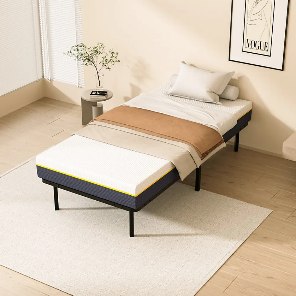 Matelas double en mousse de 17 cm + sommier à lattes 90x190 cm 16 rangées de lattes>Teeno Best