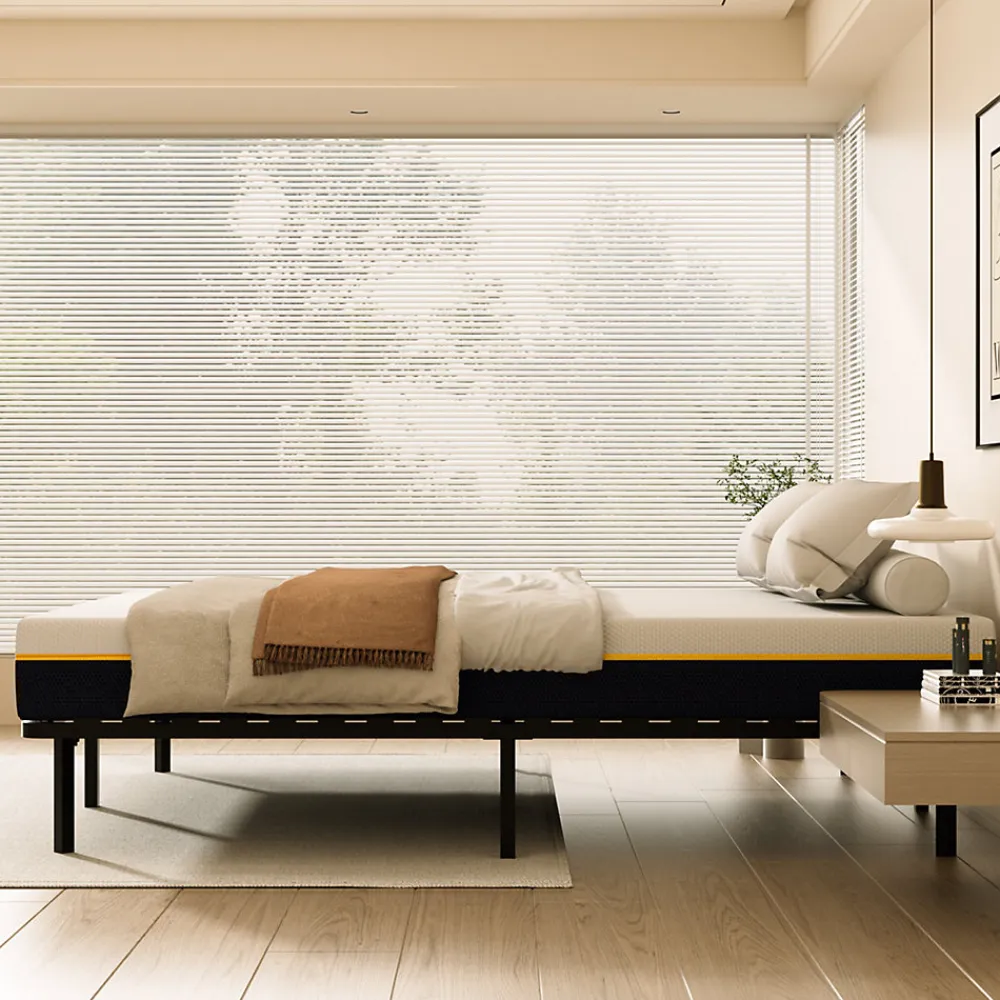 Matelas double en mousse de 17 cm + sommier à lattes 90x190 cm 16 rangées de lattes>Teeno Best