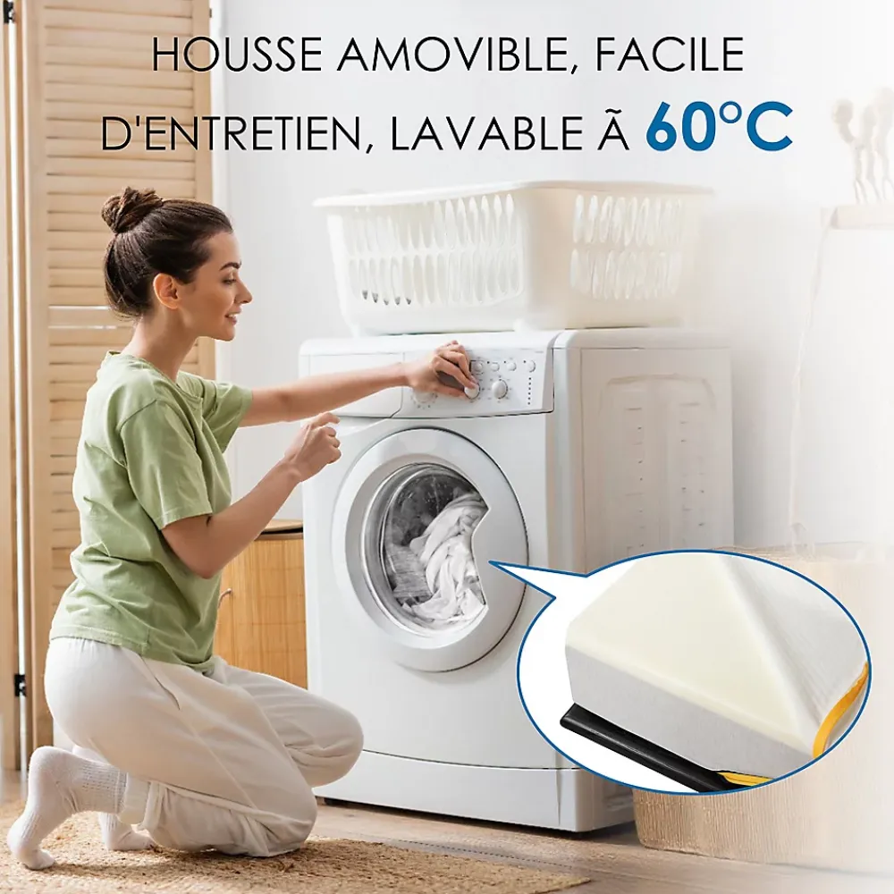 Teeno Matelas double en mousse à mémoire de forme, 140 x 190 cm, épaisseur 17 cm* Matelas