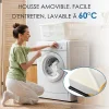 Teeno Matelas double en mousse de 17 cm + sommier à lattes de 16 rangs 140x190 cm* Ensemble Sommier Et Matelas