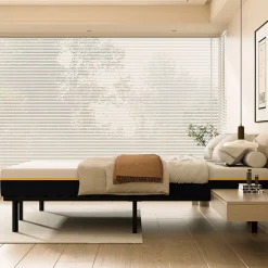 Teeno Matelas double en mousse de 17 cm + sommier à lattes de 16 rangs 140x190 cm* Ensemble Sommier Et Matelas