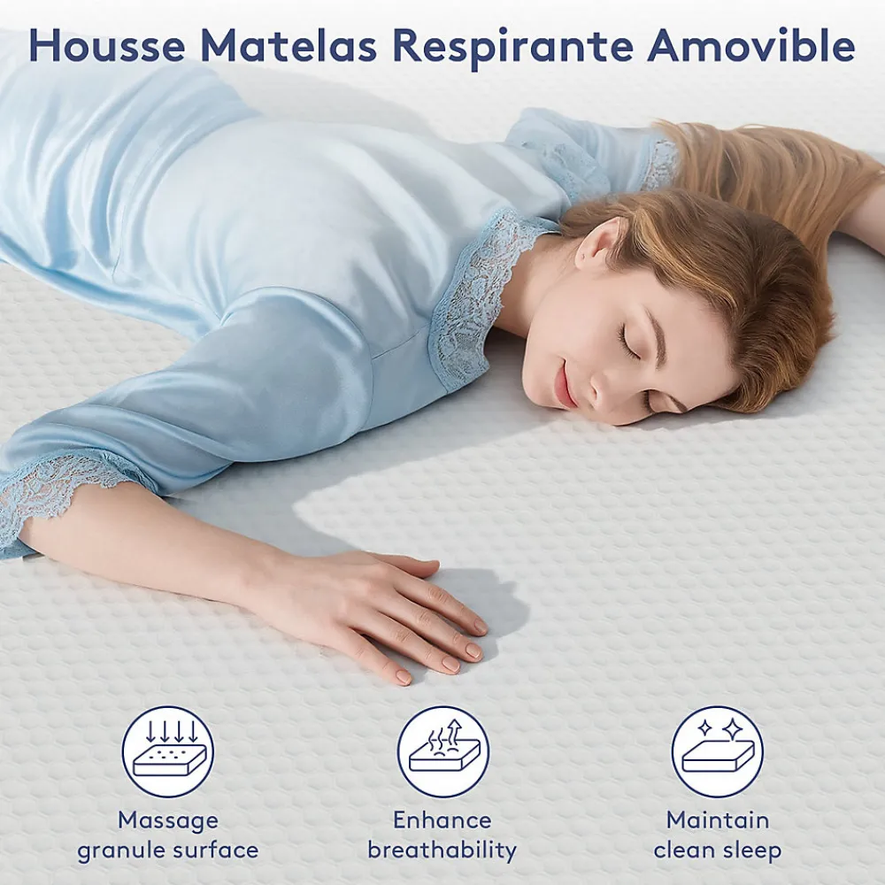 Matelas en mousse à mémoire de forme, 140 x 200 cm, épaisseur 17 cm, vintage>Teeno