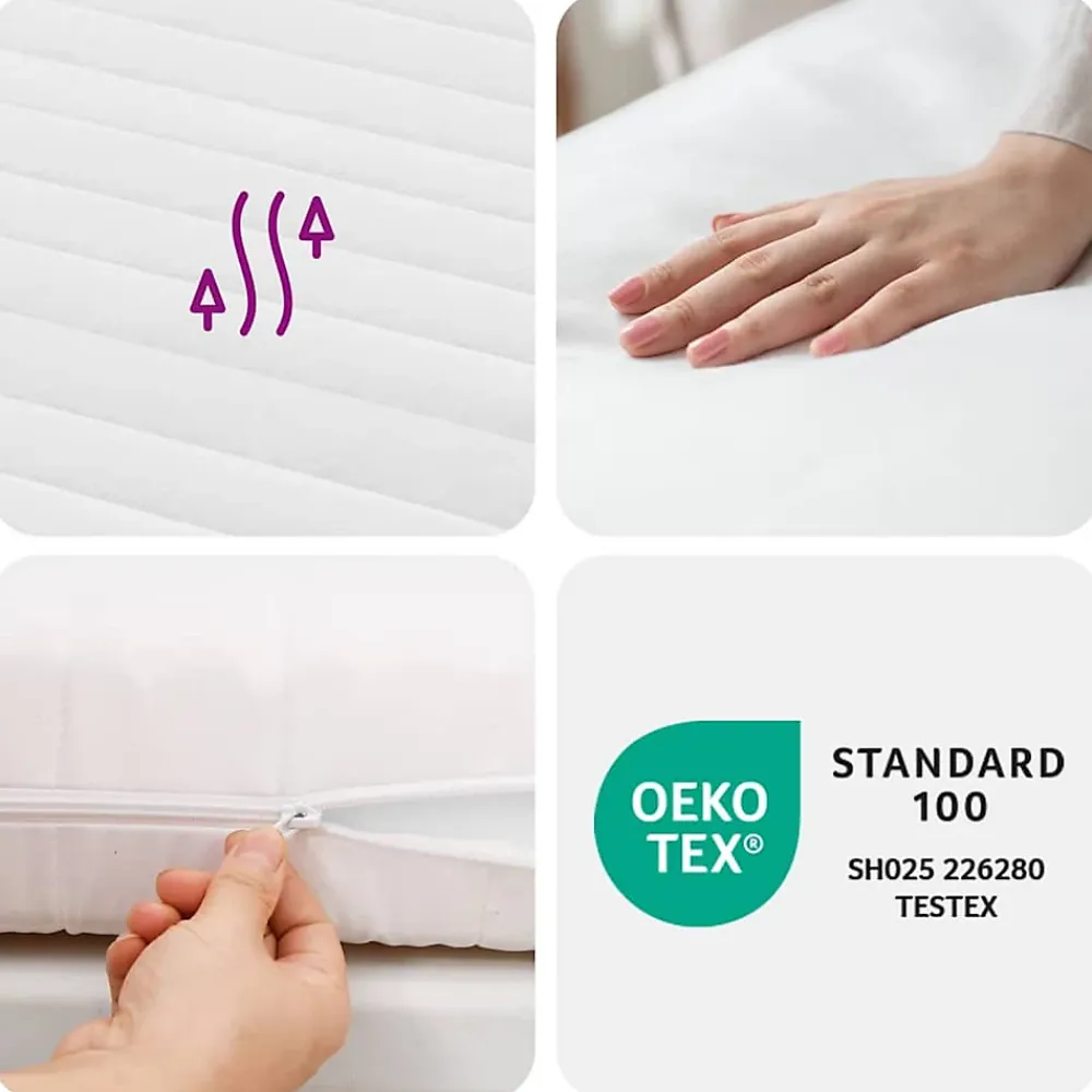Vidaxl Matelas en mousse blanc 120x210 cm 7 zones dureté 20 ILD* Matelas