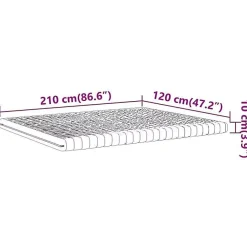Vidaxl Matelas en mousse blanc 120x210 cm 7 zones dureté 20 ILD* Matelas