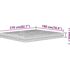 Vidaxl Matelas en mousse blanc 180x210 cm dureté H2 H3* Matelas