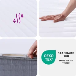 Matelas en mousse moyennement doux 200x200 cm><noscript><img width=