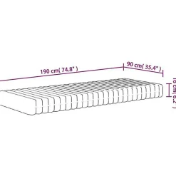 Matelas en mousse moyennement doux 90x190 cm><noscript><img width=