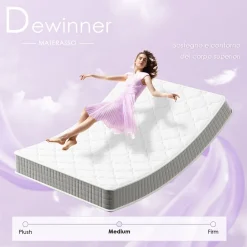 Teeno Matelas en mousse 160x200 cm - 25 cm de hauteur* Matelas