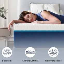 Matelas en Mousse 160x200cm,Épaisseur 16cm><noscript><img width=