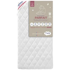 Matelas Enfant/Bébé Parfait - 2 Faces : Respirant l'Été / Douillet l'Hiver - Déhoussable - Anti Acarien>P’Tit Lit New