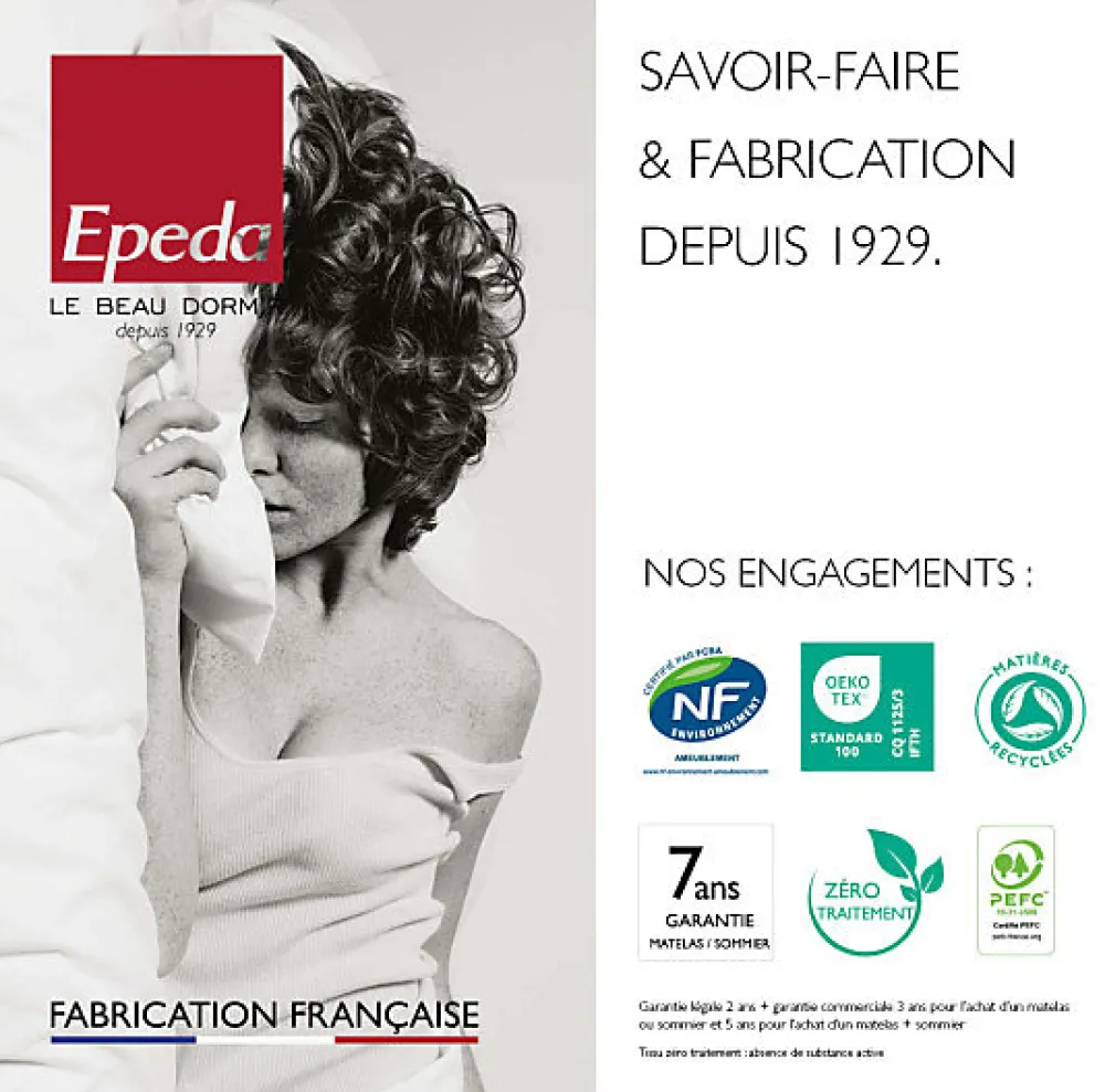 Matelas L'ECHAPPEE 160x190 Ressorts>Epeda Outlet