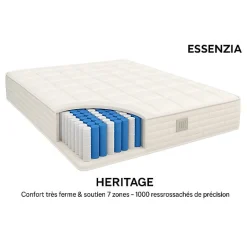 Essenzia Matelas HERITAGE 1200 RESSORTS FERME 160x210 Ressorts* Matelas
