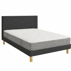 Matelas LEVITATION Très Ferme 1000 + Sommier Tradition Graphic 13 cm + Pieds 120x190 Gris clair Ressorts><noscript><img width=