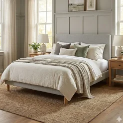 Essenzia Matelas LEVITATION Très Ferme 1000 + Sommier Tradition Graphic 13 cm + Pieds 180x210 Gris clair Ressorts* Ensemble Sommier Et Matelas