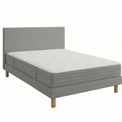Essenzia Matelas LEVITATION Très Ferme 1000 + Sommier Tradition Graphic 13 cm + Pieds 180x210 Gris clair Ressorts* Ensemble Sommier Et Matelas
