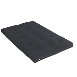 Matelas futon latex et fibres gris anthracite 140x190>Idliterie Discount