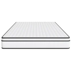 ProximaX Matelas hybride à ressorts ensachés 200x90x25 cm, Indépendance de couchage, soutien ergonomique, tissu respirant 3D, Blanc et gris* Matelas