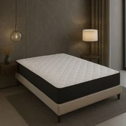 Literie Julien Matelas Latex 65 Kg/m3 + embourrage 100 % polesther - âme 100 % polyuréthane poli lattex 33 Kg/m3 140x200 x 19,5 cm Tres Ferme 5 Z* Matelas