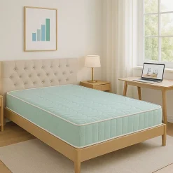 King Of Dreams Matelas Luxe 80x190 - Hauteur 18 cm - Ressorts Ensaches + 5 cm Memoire de Forme 60 Kg/m3 - Accueil Moelleux - Soutien Ferme - 5 Zo* Matelas