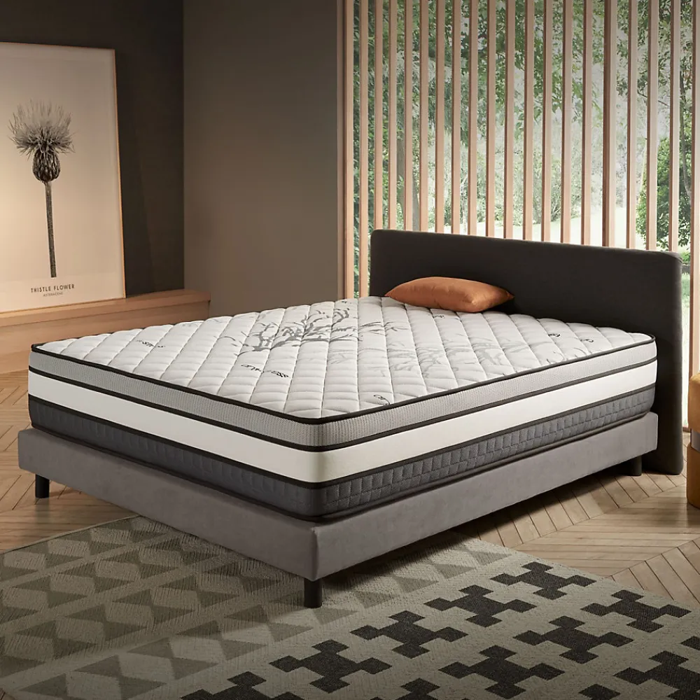 Matelas Mémoire de Forme Trilux - 140x200 - 30 cm - Confort Ferme - 7 zones - Blue Latex - Réversible - Hypoallergénique>Naturalex