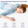 Teeno Matelas Mousse à Mémoire 140x190 cm + Sommier Tapissier, Épaisseur 17 cm* Ensemble Sommier Et Matelas