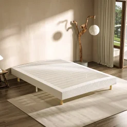 Teeno Matelas Mousse à Mémoire 140x200 cm + Sommier Tapissier, Épaisseur 17 cm* Ensemble Sommier Et Matelas