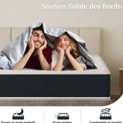 Matelas mousse 140x200, 32 cm Matelas en mousse, Advanced Sleep Care, Respirant, Zone 7, réversible des deux côtés><noscript><img width=