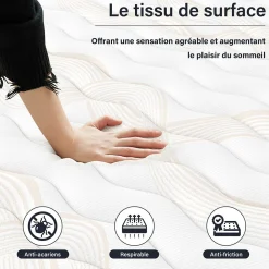 Matelas mousse 140x200, 32 cm Matelas en mousse, Advanced Sleep Care, Respirant, Zone 7, réversible des deux côtés><noscript><img width=