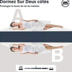 Matelas mousse 140x200, 32 cm Matelas en mousse, Advanced Sleep Care, Respirant, Zone 7, réversible des deux côtés><noscript><img width=
