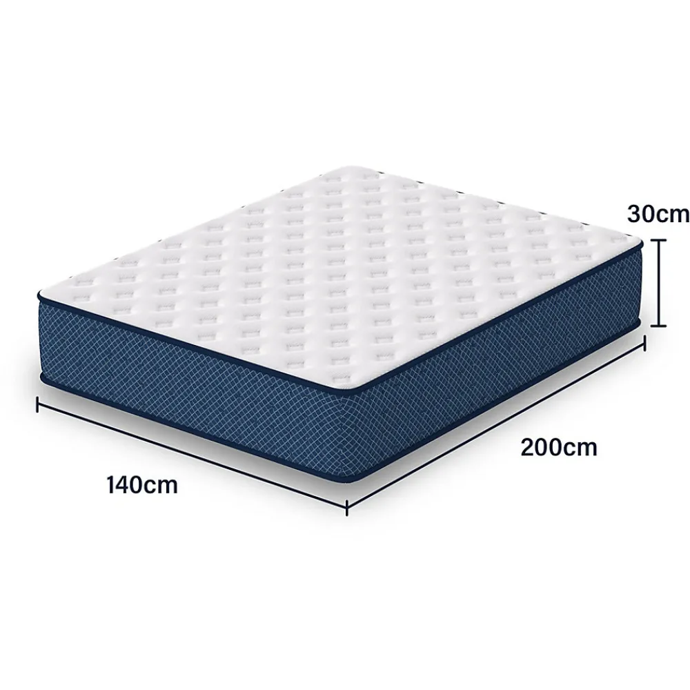 Matelas mousse 140x200 cm, epaisseur 30 cm Ferme 7 zones de confort en mousse, Réversible Soutien Parfait>Teeno Clearance