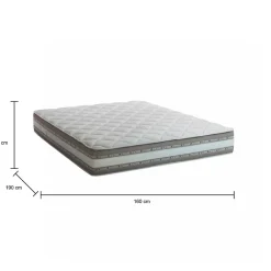Talamo Italia Matelas mousse 160x190 cm accueil dynamique soutien medium epaisseur 27 cm Non specifie zones housse de matelas* Matelas