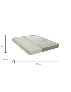 Matelas mousse 120x190 cm soutien moelleux epaisseur 14 cm 7 zones><noscript><img width=