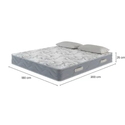 Talamo Italia Matelas mousse 180x200 cm accueil dynamique soutien moelleux epaisseur 25 cm oreiller(s)* Matelas
