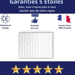 Dagostino Home Matelas Mousse 160x200 Firenza, Ferme, Réversible, Côté Été/hiver, H25 Cm* Matelas