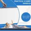 Teeno Matelas Pliant Triple 75X195CM, Matelas Polyvalent, 15cm Mousse épaisse, Housse Amovible et Lavable en Machine, Poignée de* Matelas