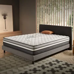 Naturalex Matelas Ressorts Ensachés Trilux - 140x190 - 24 cm - Mémoire de forme - Blue Latex - Couchage Indépendant - Réversible - 7 zones* Matelas