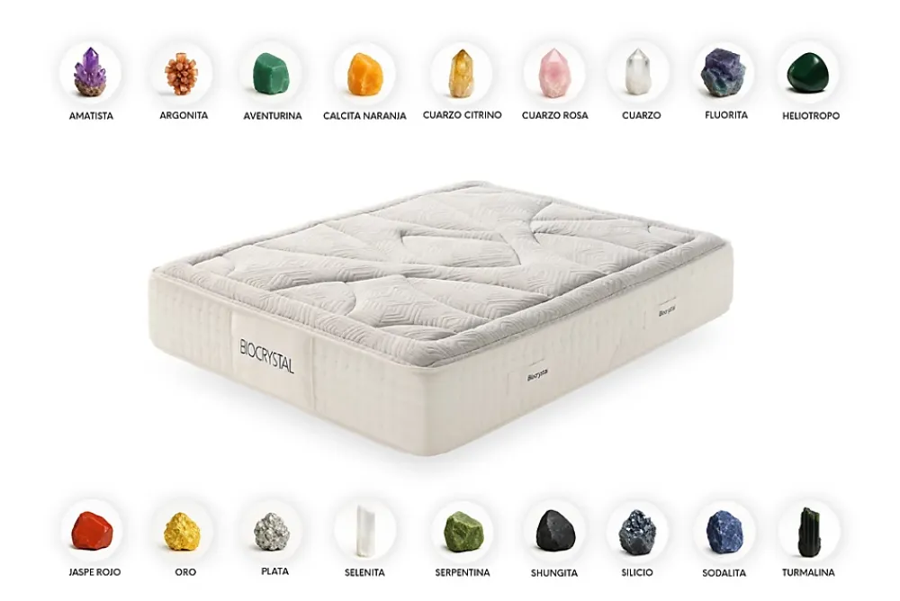 Moonia Matelas Ressorts Ensachés Biocrystal Gold Spring, 30cm, 160x200cm -* Matelas
