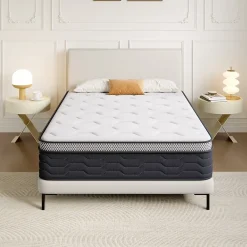 Teeno Matelas Ressorts 160x200 cm, Confort, 7 Zones Ergonomique,25 cm d'épaisseur* Matelas