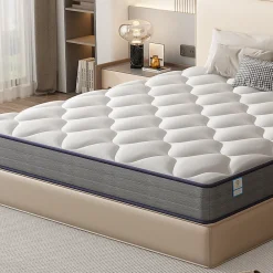 Teeno Matelas Ressorts 140x190cm de Forme en Mousse et Ressorts, 20 cm Épaisseur* Matelas