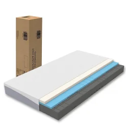 Blackcolors Matelas réversible 140x200cm,hauteur 20cm,fermeté H3 & H4,mousse 7 zones,Öko-Tex 100* Matelas