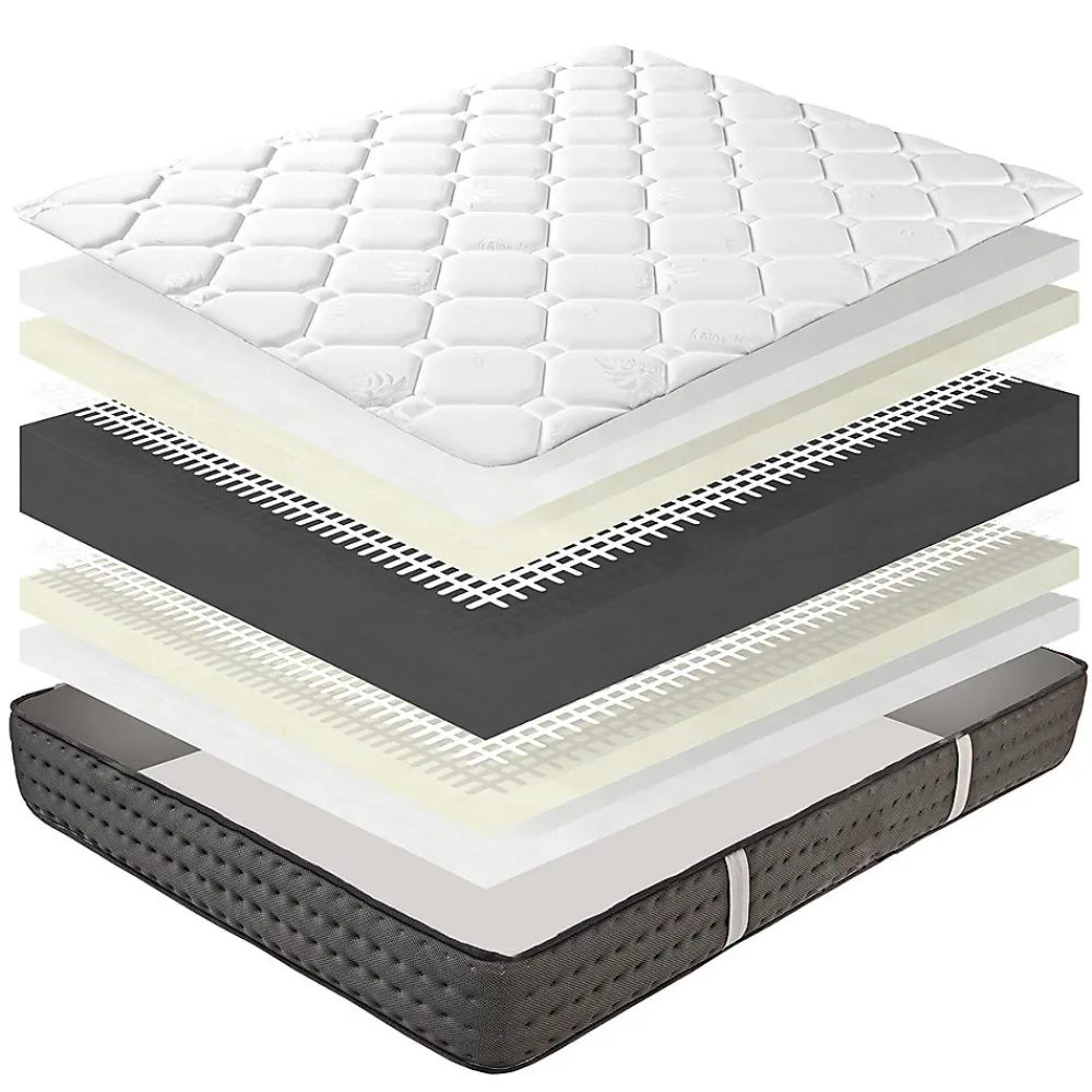 Matelas SAJA, réversible en mousse 3D, face été/ hiver, mémoire de forme, indépendance du couchage - 140 X 190 X 20 cm>Juanio New