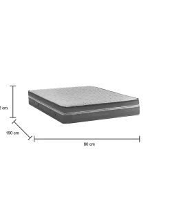 Talamo Italia Matelas simple Dlesc, matelas en mousse à mémoire de forme et microressorts ensachés,, 80x190h32 cm* Matelas