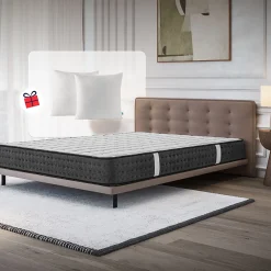 Cosmos Matelas 140x190 + 2 Oreillers 60x60 Offerts - Épais 21 cm - Mousse - Blue Latex - 7 zones de soutien - Réversible - Equinox* Matelas
