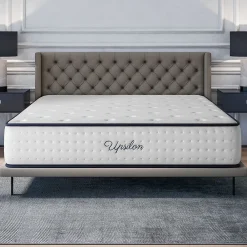 Cosmos Matelas 140x200 - Épais 32 cm - Mousse mémoire de forme - Blue Latex - Confort Ferme - 7 zones - Réversible - Durable - Upsilon* Matelas