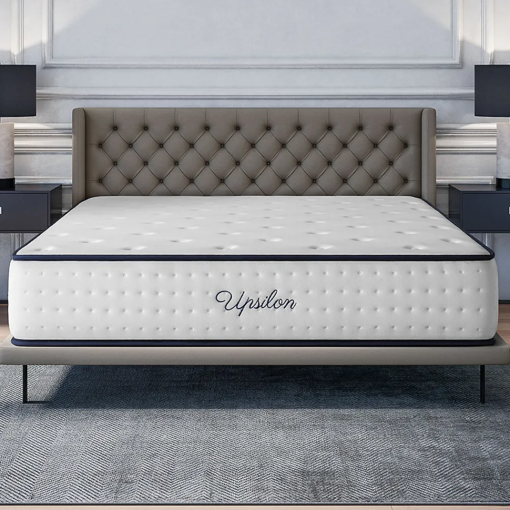 Cosmos Matelas 140x200 - Épais 32 cm - Mousse mémoire de forme - Blue Latex - Confort Ferme - 7 zones - Réversible - Durable - Upsilon* Matelas