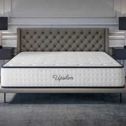 Matelas 140x190 - Épais 30 cm - Mousse mémoire de forme - Blue Latex - Confort Ferme - 7 zones - Réversible - Durable - Upsilon>Cosmos Sale